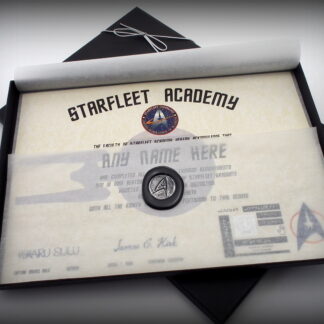 Deluxe Star Trek Personalised Certificate StarFleet Academy Gift Box